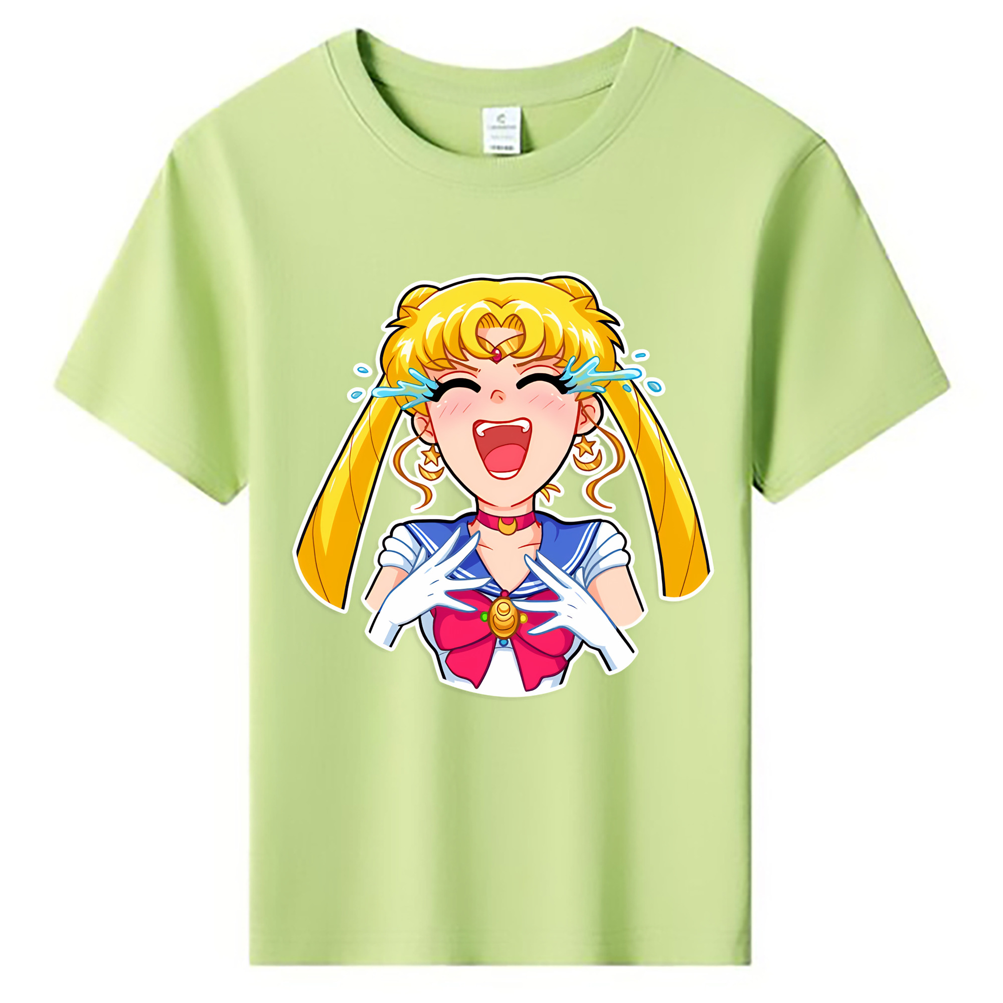 （画像用） 美少女戦士セーラームーン 月野 うさぎ つきの うさぎ Sailor Moon Tsukino Usagi 綿100％キッズTシャツ（フロントプリント）